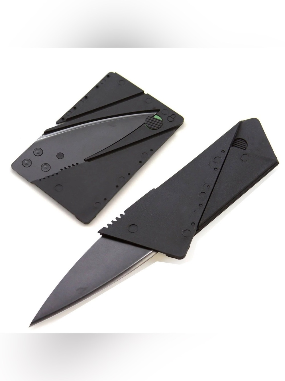 4 pcs - Slim Black Credit Card Folding Pocket Knife